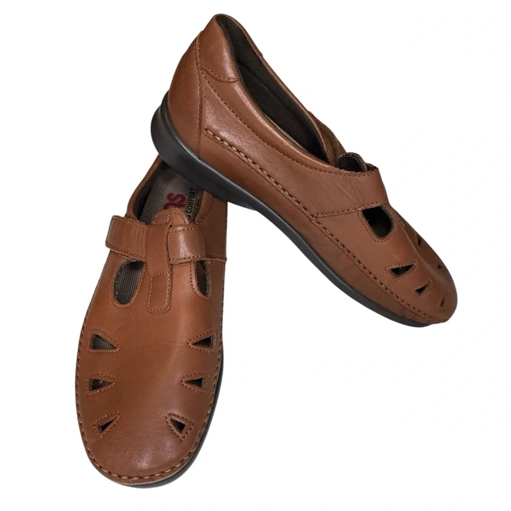 SAS Tripad Comfort Roamer Women's 9 Chestnut Brown Leather Mary Jane Shoes USA